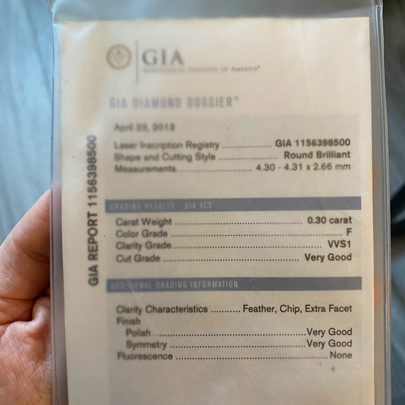 Piaget,ring,engagement,platinum,diamond,0.3. - Picture 2 of 3